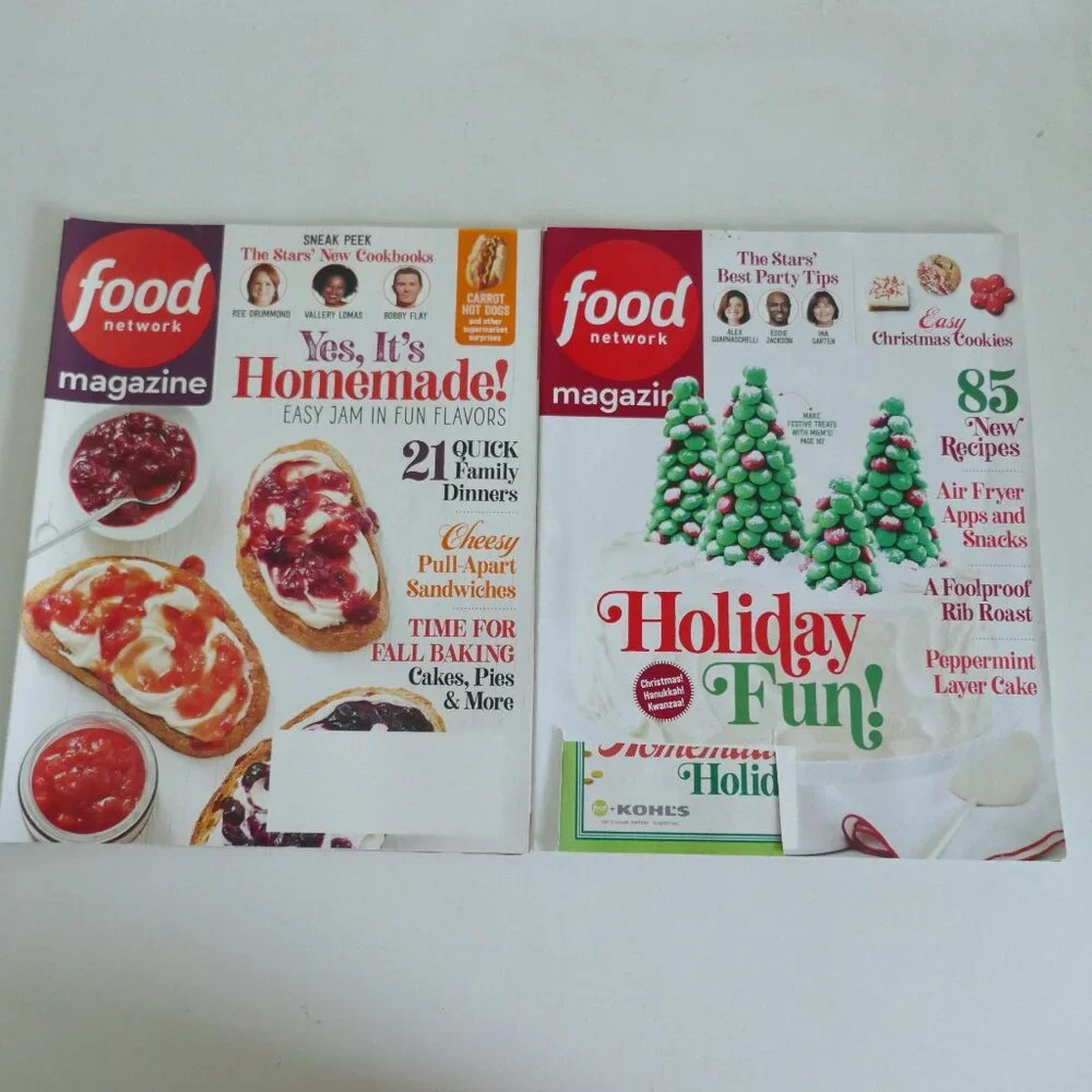 Food Network magazine 5 issues 2021, 2022